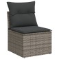vidaXL Set de sofás de jardín 10 pzas con cojines ratán sintético gris vidaXL Set de sofás de jardín 10 pzas con cojines ratán sintético gris
