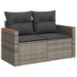 vidaXL Set de sofás de jardín 10 pzas con cojines ratán sintético gris vidaXL Set de sofás de jardín 10 pzas con cojines ratán sintético gris