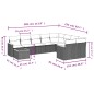vidaXL Set de sofás de jardín 10 pzas cojines ratán sintético negro vidaXL Set de sofás de jardín 10 pzas cojines ratán sintético negro