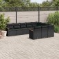vidaXL Set de sofás de jardín 10 pzas cojines ratán sintético negro vidaXL Set de sofás de jardín 10 pzas cojines ratán sintético negro