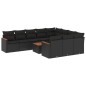 vidaXL Set de sofás de jardín 11 pzas y cojines ratán sintético negro vidaXL Set de sofás de jardín 11 pzas y cojines ratán sintético negro