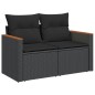 vidaXL Set de sofás de jardín 11 pzas y cojines ratán sintético negro vidaXL Set de sofás de jardín 11 pzas y cojines ratán sintético negro
