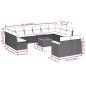 vidaXL Set sofás de jardín con cojines 13 piezas ratán sintético gris vidaXL Set sofás de jardín con cojines 13 piezas ratán sintético gris