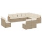 vidaXL Set de sofás de jardín 12 pzas y cojines ratán sintético marrón vidaXL Set de sofás de jardín 12 pzas y cojines ratán sintético marrón