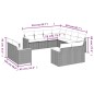 vidaXL Set de sofás de jardín 11 pzas y cojines ratán sintético gris