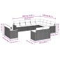 vidaXL Set de sofás de jardín 12 pzas con cojines ratán sintético gris vidaXL Set de sofás de jardín 12 pzas con cojines ratán sintético gris