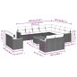 vidaXL Set de sofás de jardín y cojines 13 pzas ratán sintético negro vidaXL Set de sofás de jardín y cojines 13 pzas ratán sintético negro