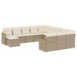 vidaXL Set de sofás de jardín 12 pzas y cojines ratán sintético marrón vidaXL Set de sofás de jardín 12 pzas y cojines ratán sintético marrón