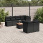 vidaXL Set de sofás de jardín 6 piezas y cojines ratán sintético negro vidaXL Set de sofás de jardín 6 piezas y cojines ratán sintético negro