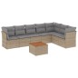 vidaXL Juego de sofás jardín con cojines beige mezcla 8 pzas ratán PE vidaXL Juego de sofás jardín con cojines beige mezcla 8 pzas ratán PE
