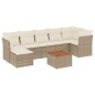 vidaXL Juego de sofás de jardín con cojines beige 8 pzas ratán PE vidaXL Juego de sofás de jardín con cojines beige 8 pzas ratán PE