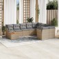 vidaXL Juego de sofás jardín con cojines beige 10 pzas ratán sintético vidaXL Juego de sofás jardín con cojines beige 10 pzas ratán sintético