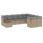 vidaXL Juego de sofás jardín con cojines beige 10 pzas ratán sintético vidaXL Juego de sofás jardín con cojines beige 10 pzas ratán sintético