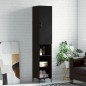 vidaXL Aparador de madera contrachapada negro 34,5x34x180 cm vidaXL Aparador de madera contrachapada negro 34,5x34x180 cm