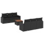vidaXL Set de comedor de jardín 7 pzas y cojines ratán sintético negro vidaXL Set de comedor de jardín 7 pzas y cojines ratán sintético negro