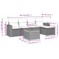 vidaXL Set de muebles de jardín 6 pzas y cojines ratán sintético gris vidaXL Set de muebles de jardín 6 pzas y cojines ratán sintético gris