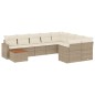 vidaXL Juego de sofás jardín con cojines beige 10 pzas ratán sintético vidaXL Juego de sofás jardín con cojines beige 10 pzas ratán sintético