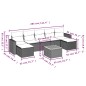 vidaXL Set de sofás de jardín 8 piezas y cojines ratán sintético negro vidaXL Set de sofás de jardín 8 piezas y cojines ratán sintético negro