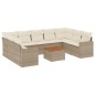 vidaXL Juego de sofás jardín con cojines beige 10 pzas ratán sintético vidaXL Juego de sofás jardín con cojines beige 10 pzas ratán sintético