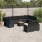 vidaXL Set de sofás de jardín y cojines 13 pzas ratán sintético negro vidaXL Set de sofás de jardín y cojines 13 pzas ratán sintético negro