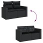 vidaXL Set de sofás de jardín y cojines 13 pzas ratán sintético negro vidaXL Set de sofás de jardín y cojines 13 pzas ratán sintético negro