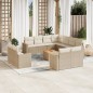 vidaXL Set de sofás de jardín 12 pzas y cojines ratán sintético marrón vidaXL Set de sofás de jardín 12 pzas y cojines ratán sintético marrón