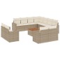 vidaXL Set de sofás de jardín 12 pzas y cojines ratán sintético marrón vidaXL Set de sofás de jardín 12 pzas y cojines ratán sintético marrón