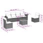 vidaXL Set de sofás de jardín 7 piezas con cojines ratán PE gris vidaXL Set de sofás de jardín 7 piezas con cojines ratán PE gris