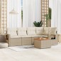 vidaXL Juego de sofás jardín con cojines 6 pzas ratán sintético beige vidaXL Juego de sofás jardín con cojines 6 pzas ratán sintético beige
