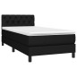 vidaXL Cama box spring colchón y luces LED tela negro 80x200 cm vidaXL Cama box spring colchón y luces LED tela negro 80x200 cm