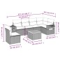 vidaXL Set de comedor de jardín 7 pzas y cojines ratán sintético negro vidaXL Set de comedor de jardín 7 pzas y cojines ratán sintético negro