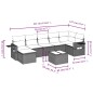 vidaXL Set de sofás de jardín 8 piezas y cojines ratán sintético negro vidaXL Set de sofás de jardín 8 piezas y cojines ratán sintético negro