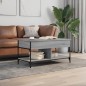 vidaXL Mesa de centro madera ingeniería metal gris Sonoma 100x50x50 cm vidaXL Mesa de centro madera ingeniería metal gris Sonoma 100x50x50 cm