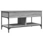vidaXL Mesa de centro madera ingeniería metal gris Sonoma 100x50x50 cm vidaXL Mesa de centro madera ingeniería metal gris Sonoma 100x50x50 cm