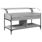 vidaXL Mesa de centro madera ingeniería metal gris Sonoma 100x50x50 cm vidaXL Mesa de centro madera ingeniería metal gris Sonoma 100x50x50 cm