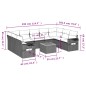 vidaXL Set de sofás de jardín 10 pzas cojines ratán sintético negro vidaXL Set de sofás de jardín 10 pzas cojines ratán sintético negro