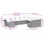 vidaXL Set de sofás de jardín 10 pzas cojines ratán sintético negro vidaXL Set de sofás de jardín 10 pzas cojines ratán sintético negro