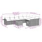 vidaXL Set de sofás de jardín 10 pzas con cojines ratán sintético gris vidaXL Set de sofás de jardín 10 pzas con cojines ratán sintético gris