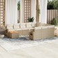 vidaXL Set de sofás de jardín 11pzas con cojines ratán sintético beige vidaXL Set de sofás de jardín 11pzas con cojines ratán sintético beige