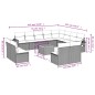 vidaXL Set sofás de jardín con cojines 13 piezas ratán sintético gris vidaXL Set sofás de jardín con cojines 13 piezas ratán sintético gris