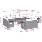 vidaXL Set sofás de jardín con cojines 13 piezas ratán sintético gris vidaXL Set sofás de jardín con cojines 13 piezas ratán sintético gris