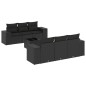 vidaXL Set de comedor de jardín 7 pzas y cojines ratán sintético negro vidaXL Set de comedor de jardín 7 pzas y cojines ratán sintético negro