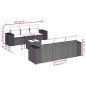 vidaXL Set de comedor de jardín 7 pzas y cojines ratán sintético negro vidaXL Set de comedor de jardín 7 pzas y cojines ratán sintético negro