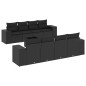 vidaXL Set de sofás de jardín 8 piezas y cojines ratán sintético negro vidaXL Set de sofás de jardín 8 piezas y cojines ratán sintético negro