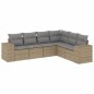 vidaXL Juego de sofás jardín con cojines 6 pzas ratán sintético beige vidaXL Juego de sofás jardín con cojines 6 pzas ratán sintético beige