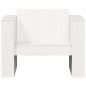 vidaXL Sofá de jardín madera maciza de pino blanco 79x60x62 cm