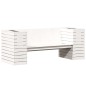 vidaXL Banco con jardineras madera maciza pino blanco 167,5x60x65 cm vidaXL Banco con jardineras madera maciza pino blanco 167,5x60x65 cm