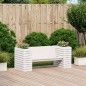 vidaXL Banco con jardineras madera maciza pino blanco 167,5x60x65 cm vidaXL Banco con jardineras madera maciza pino blanco 167,5x60x65 cm