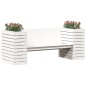 vidaXL Banco con jardineras madera maciza pino blanco 167,5x60x65 cm vidaXL Banco con jardineras madera maciza pino blanco 167,5x60x65 cm