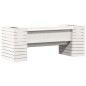 vidaXL Banco con jardineras madera maciza pino blanco 167,5x60x65 cm vidaXL Banco con jardineras madera maciza pino blanco 167,5x60x65 cm